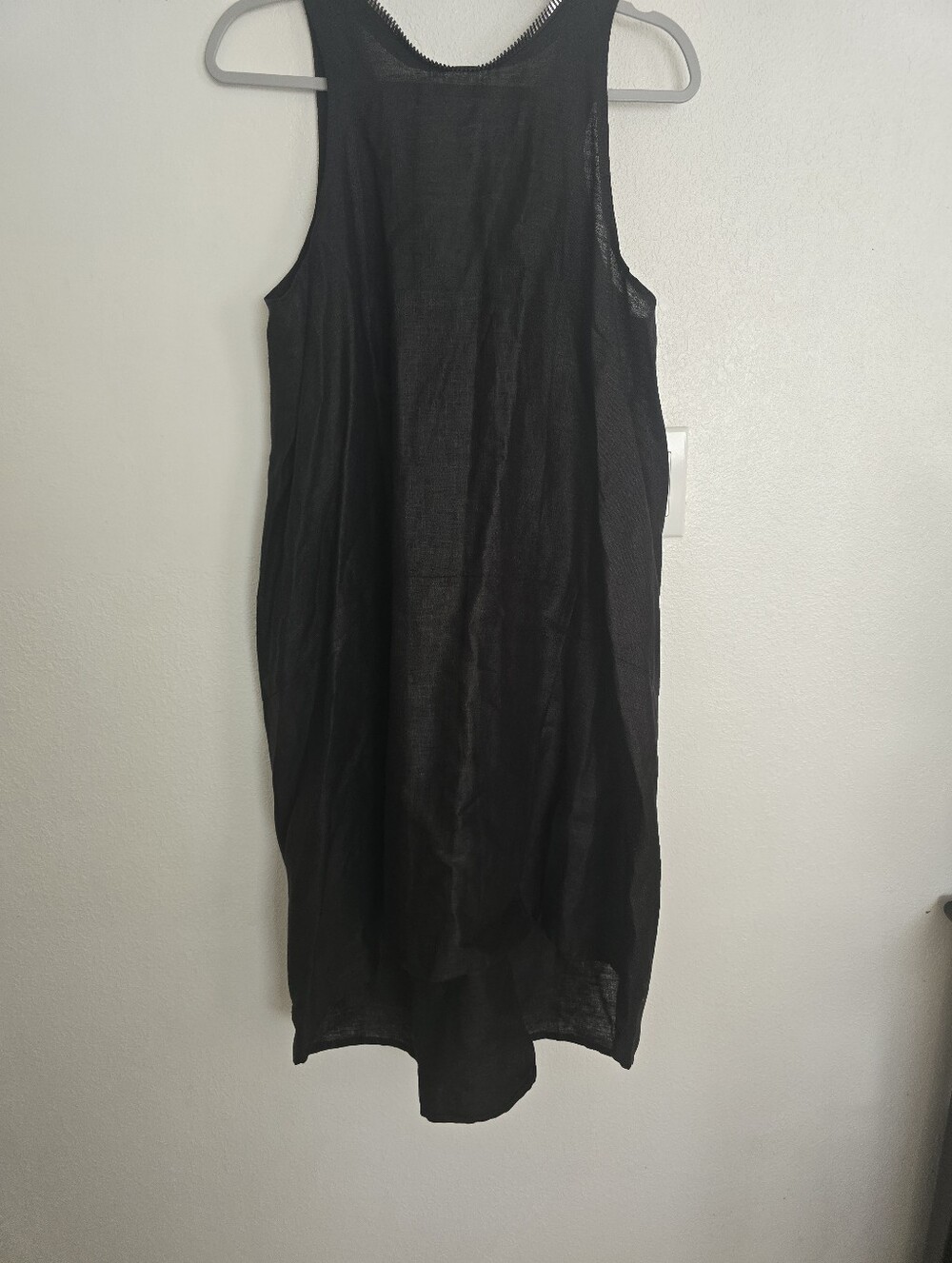 Clothes By Locker Room Linen Back Zipper High Low Dress In Black Size L/XL - Picture 11 of 14